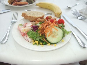 Yummy salad from the buffet... and I didn't have to chop anything!