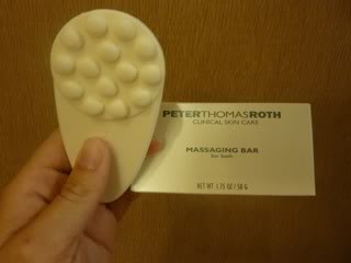 Masaging soap bar by Peter Thomas Roth at Hilton Hotels