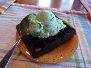 waffle iron brownies
