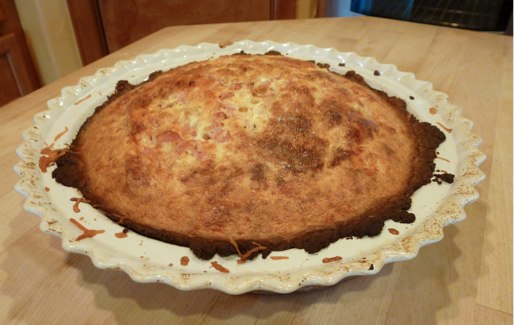 Lighter and Easy Canadian Bacon and Cheese Quiche