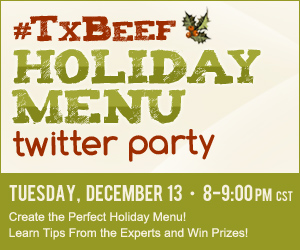 Holiday meal planning with beef Twitter party TONIGHT