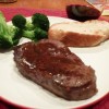 Easy fast beef steaks with peppercorn wine sauce