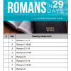 Romans in 29 Days Reading Schedule