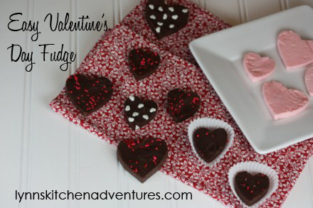 Valentine’s Heart Fudge– Make this with your kids!