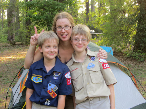 Mom & Me camping with my Cub Scouts