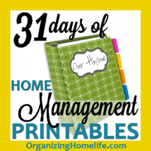 31 days of free home planner printables