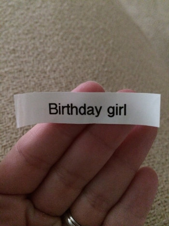 Birthday girl label