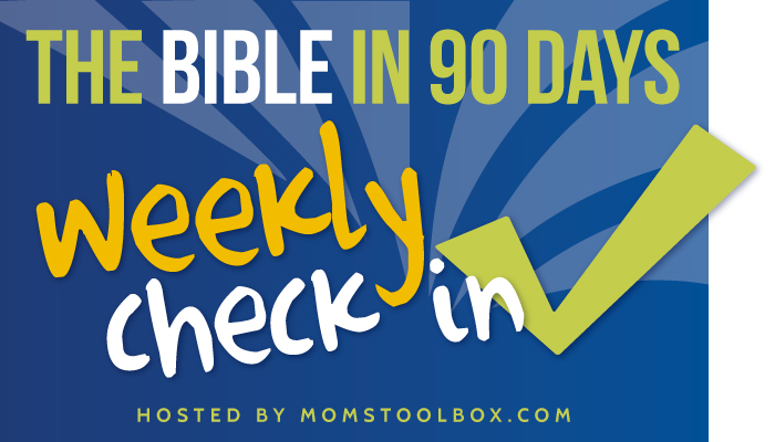 Bible in 90 Days: Week 13 Check In