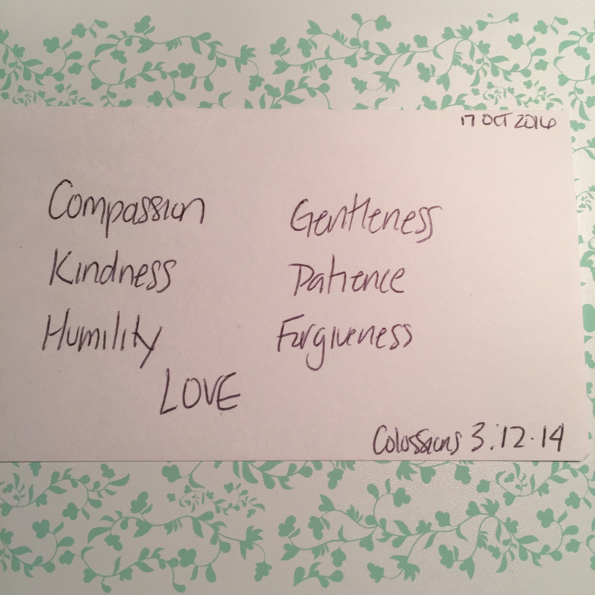 A few virtues to ponder & share…