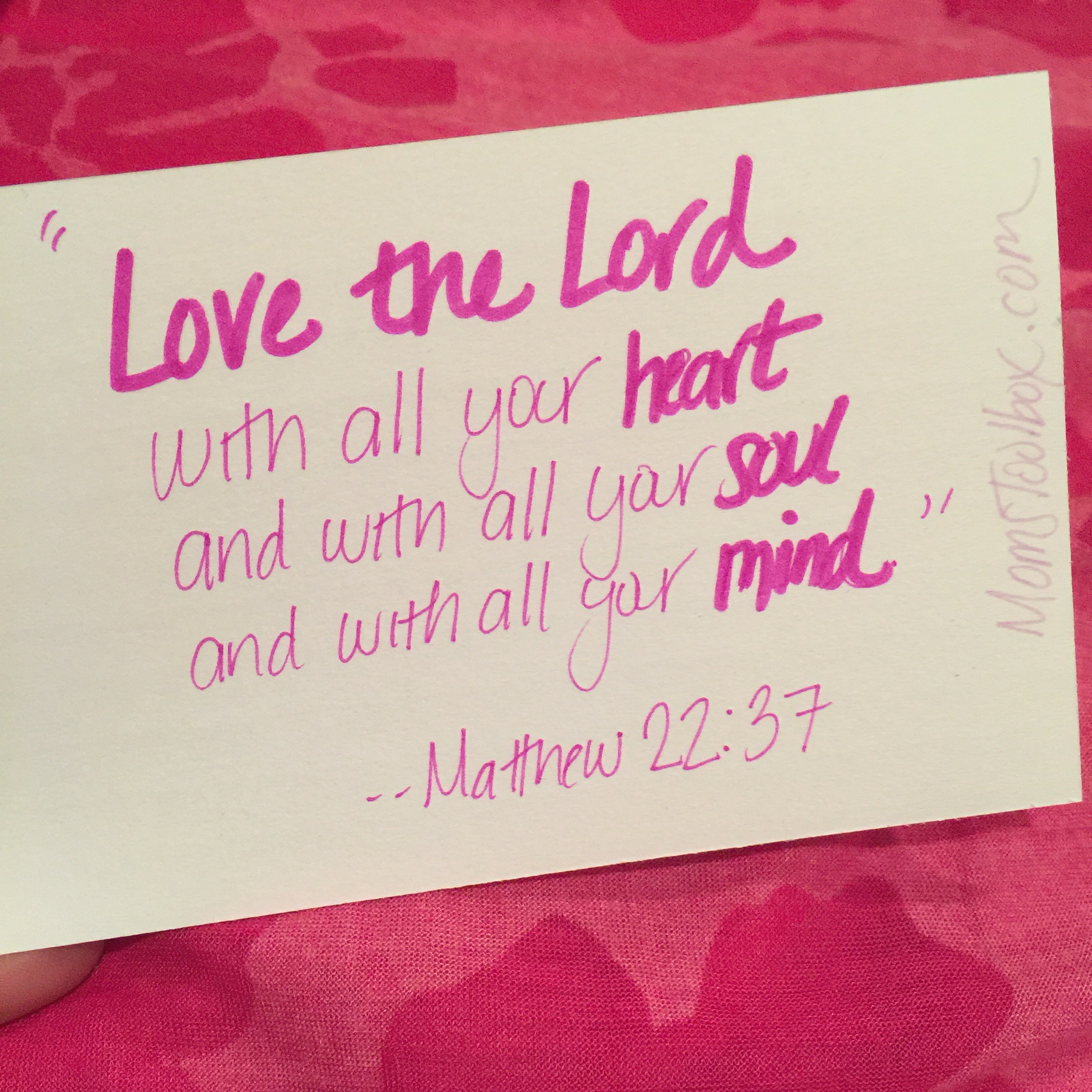 SOAP: His greatest commandment 