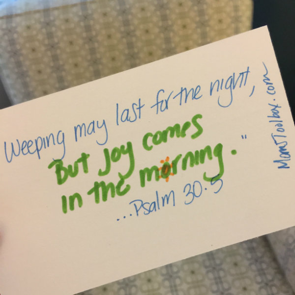 SOAP: Hold on through the heartache. Relief is coming.