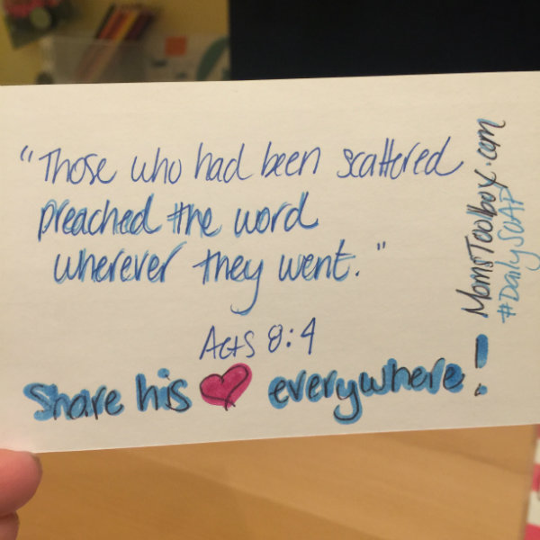 SOAP: Share his love everywhere!