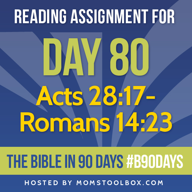 Bible in 90 Days: Day 80