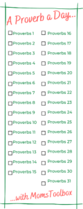A (chapter of) Proverb(s) a Day for March...